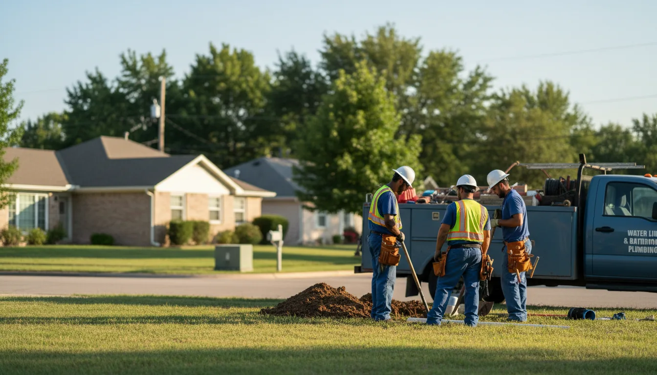 Residential water line and bathroom plumbing service in Beryl, UT